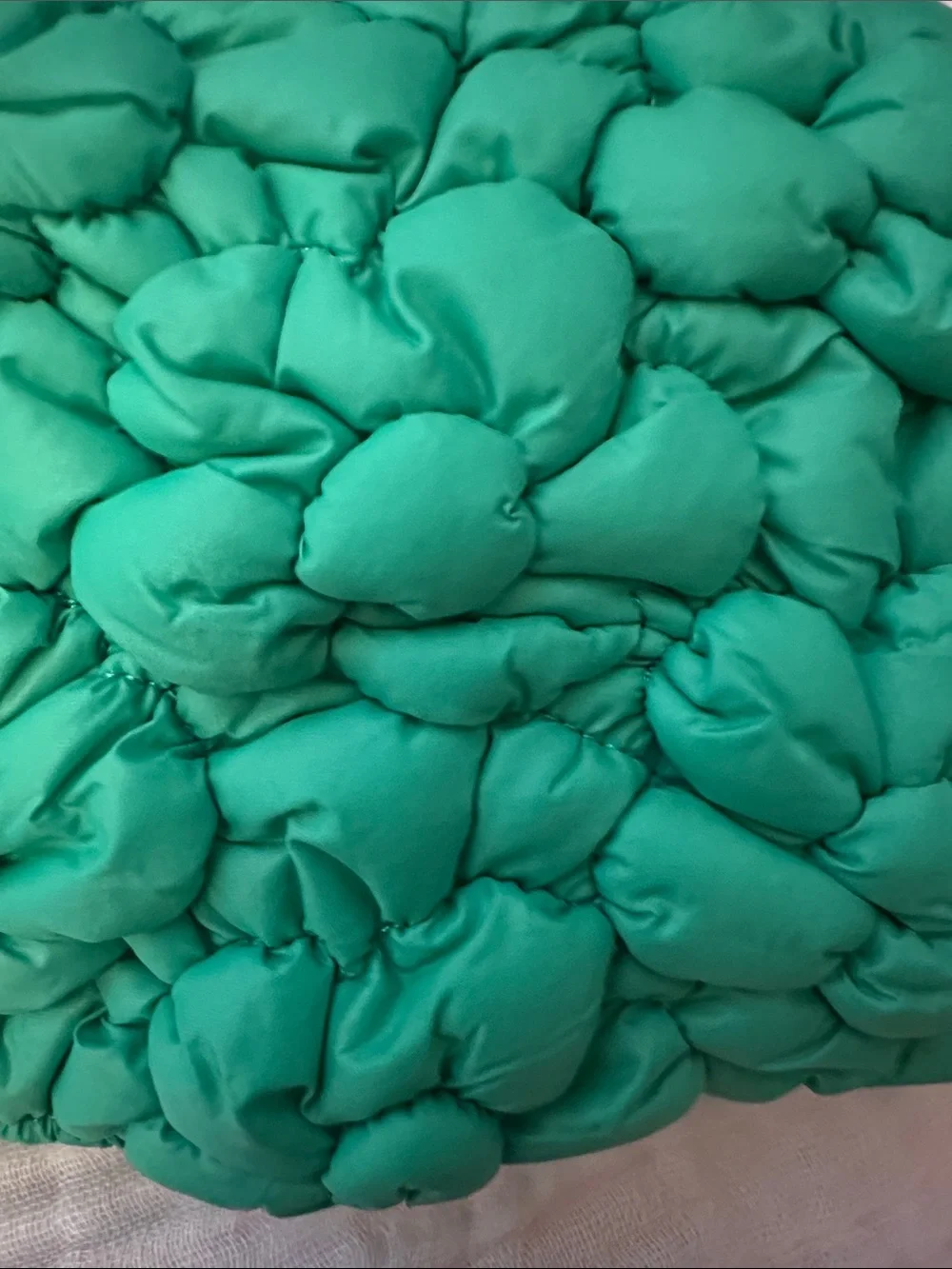 Wildfox Teal Green Quilted Knot Crossbody Waist Bag Pouch NWT